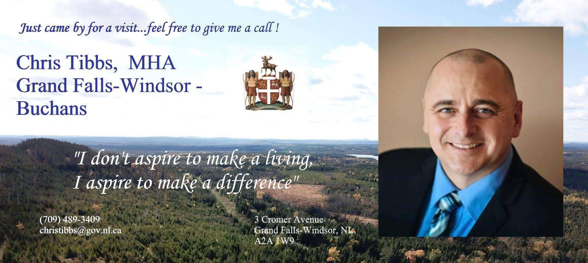 Chris Tibbs, MHA - Grand Falls-Windsor-Buchans